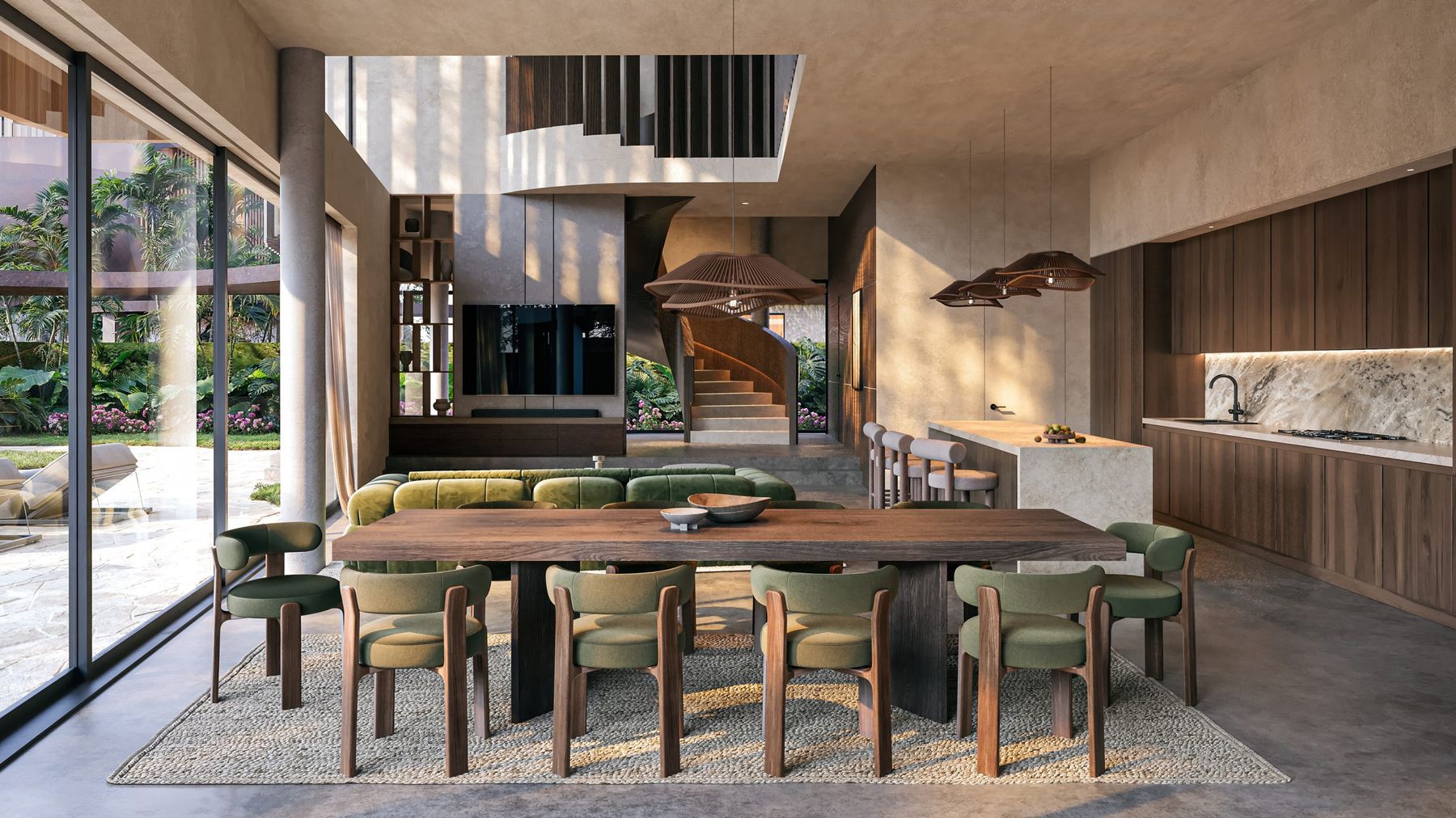 Living and dining